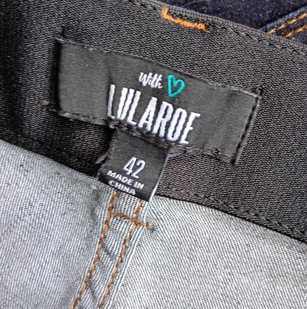Lularoe Dark Blue Denim Jeans - Picture 6 of 8